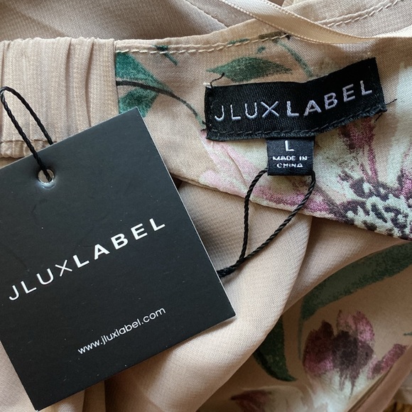 JLUXLABEL STRAPLESS FLORAL MAXI DRESS LARGE NEW - Picture 7 of 8